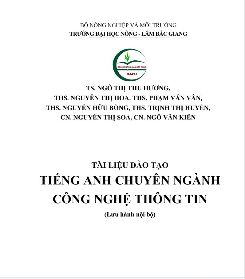 Tiếng anh chuyên ngành công nghệ thông tin